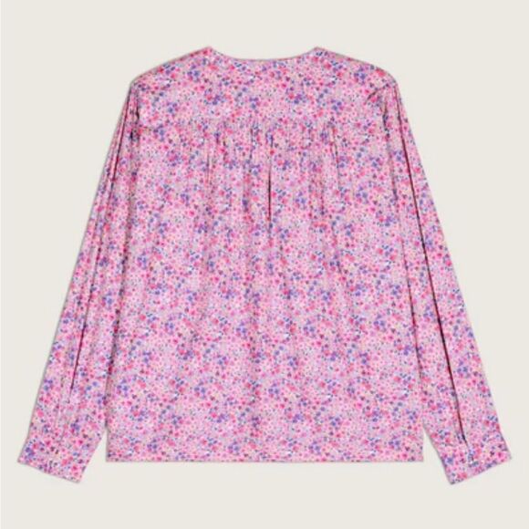 NEW Ba&Sh Chemise Xala Shirt in floral Pink - Picture 5 of 12